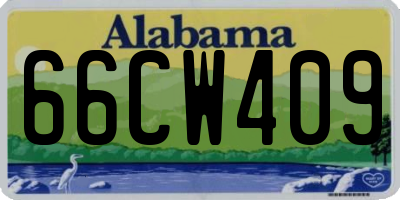 AL license plate 66CW409