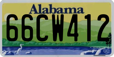 AL license plate 66CW412
