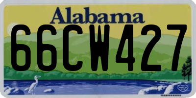 AL license plate 66CW427