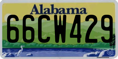 AL license plate 66CW429