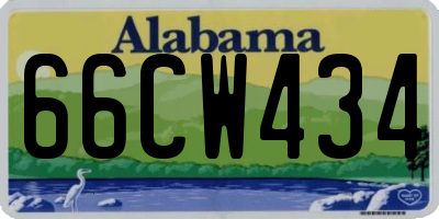 AL license plate 66CW434