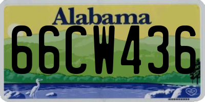 AL license plate 66CW436