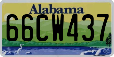 AL license plate 66CW437