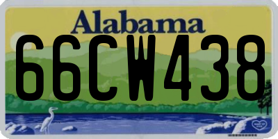 AL license plate 66CW438