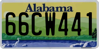 AL license plate 66CW441