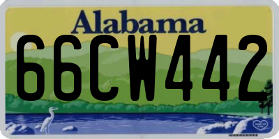 AL license plate 66CW442
