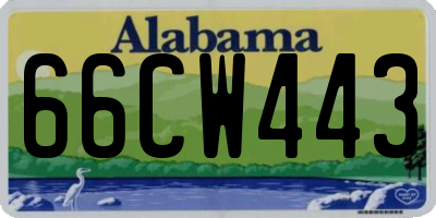AL license plate 66CW443