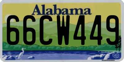 AL license plate 66CW449