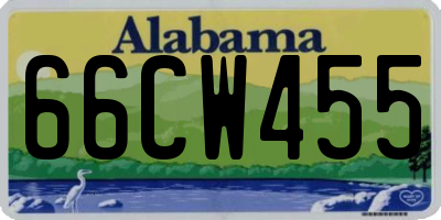AL license plate 66CW455