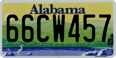 AL license plate 66CW457