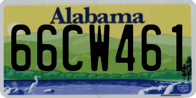 AL license plate 66CW461
