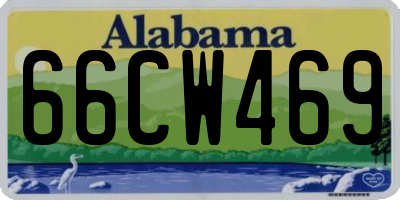 AL license plate 66CW469