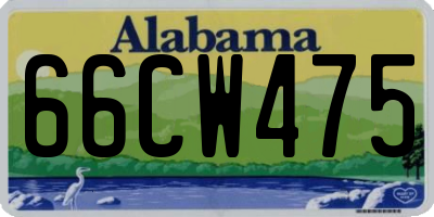 AL license plate 66CW475