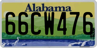 AL license plate 66CW476