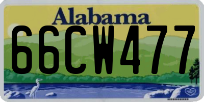 AL license plate 66CW477