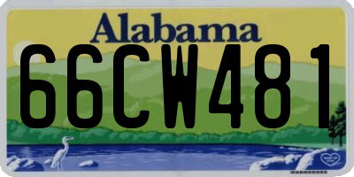 AL license plate 66CW481
