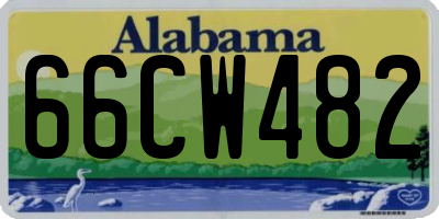 AL license plate 66CW482
