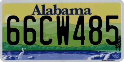 AL license plate 66CW485