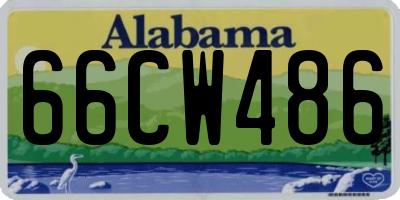 AL license plate 66CW486