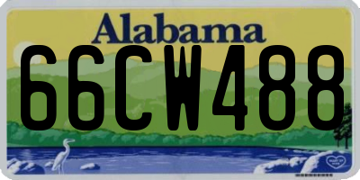 AL license plate 66CW488