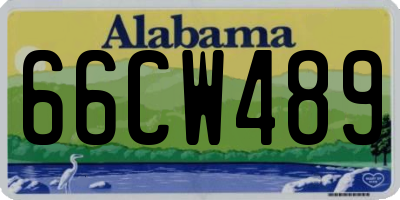 AL license plate 66CW489