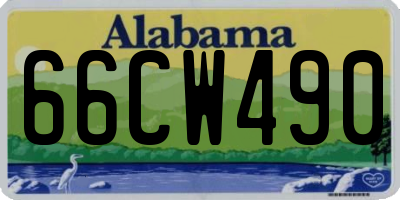 AL license plate 66CW490