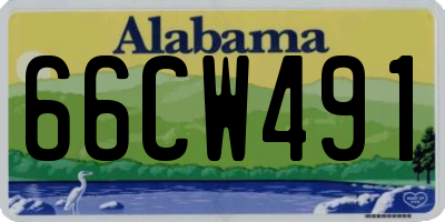 AL license plate 66CW491