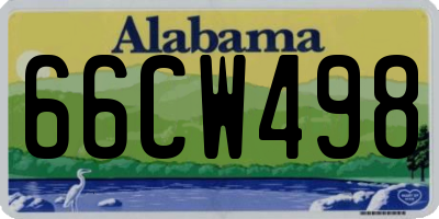 AL license plate 66CW498