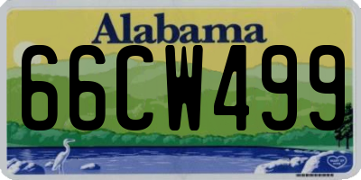 AL license plate 66CW499