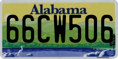 AL license plate 66CW506
