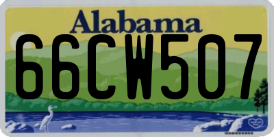 AL license plate 66CW507