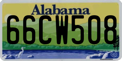 AL license plate 66CW508