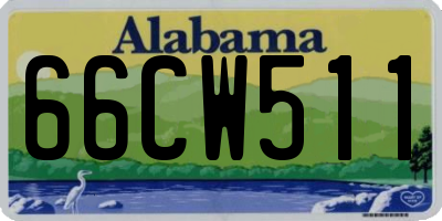 AL license plate 66CW511