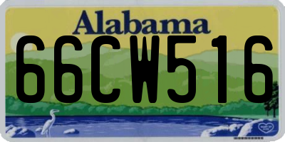 AL license plate 66CW516