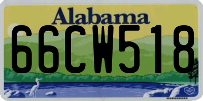 AL license plate 66CW518