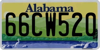 AL license plate 66CW520