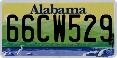 AL license plate 66CW529