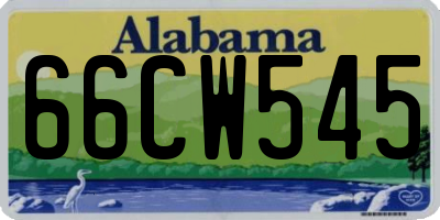 AL license plate 66CW545