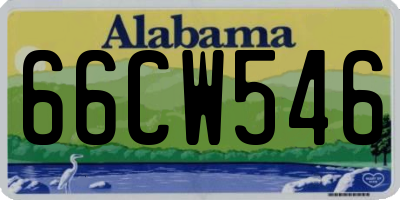 AL license plate 66CW546