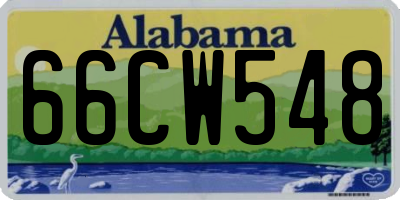 AL license plate 66CW548