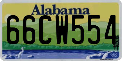 AL license plate 66CW554