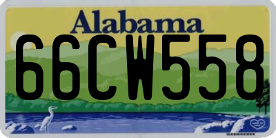 AL license plate 66CW558