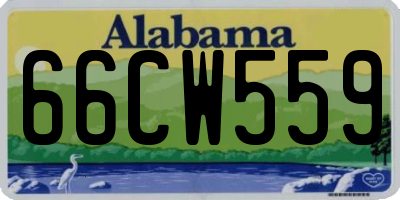 AL license plate 66CW559