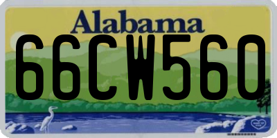 AL license plate 66CW560
