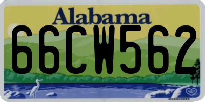 AL license plate 66CW562