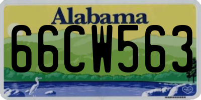 AL license plate 66CW563