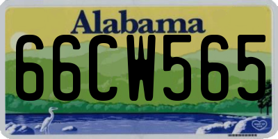 AL license plate 66CW565