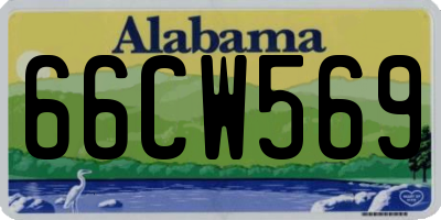AL license plate 66CW569