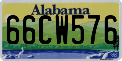 AL license plate 66CW576