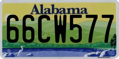 AL license plate 66CW577